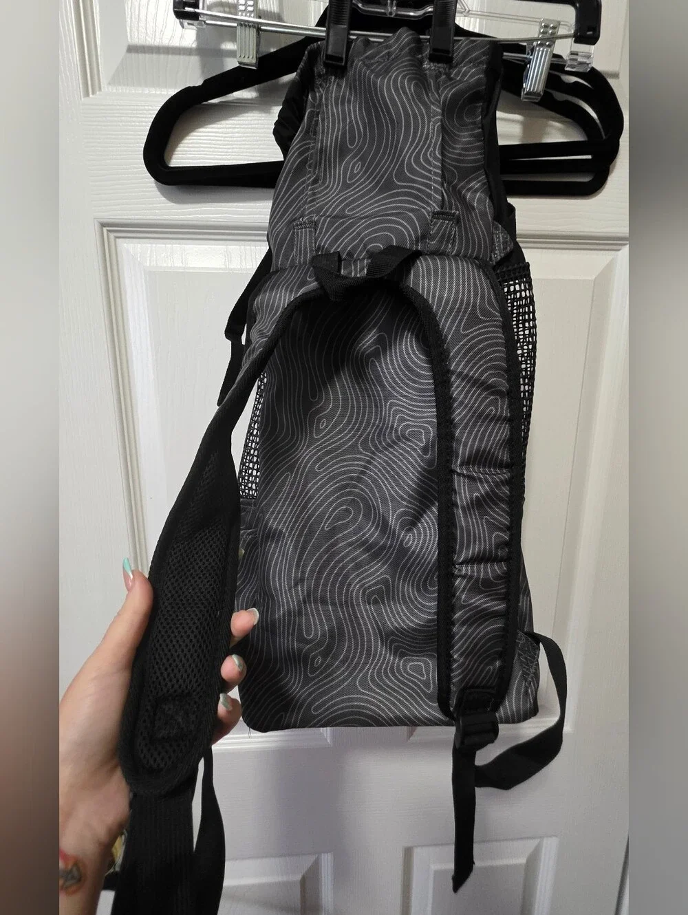 Arcadia Trail Gray Patterned Doggie Backpack